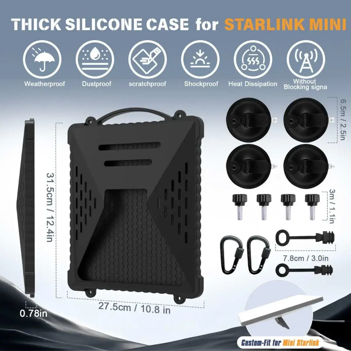 Starlink Mini Suction Car Mount 2-in-1 Silicone Case - Image 6